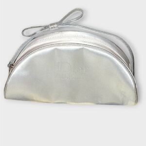 DIOR Parfums Cosmetic Case Bag White Silver